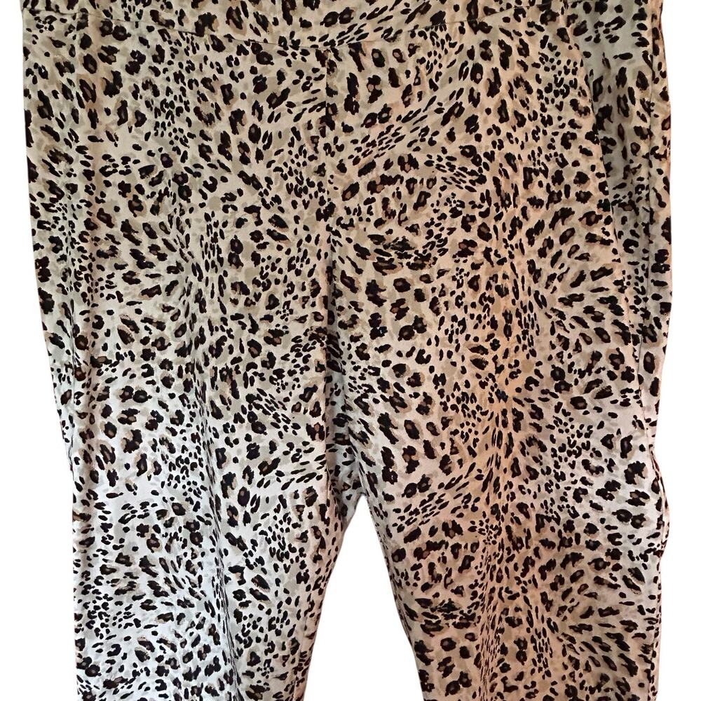 Lifestyle Attitude Cheetah Print Pants Leopard Animal Straight Ankle Leg Sz. 20W - Picture 3 of 12